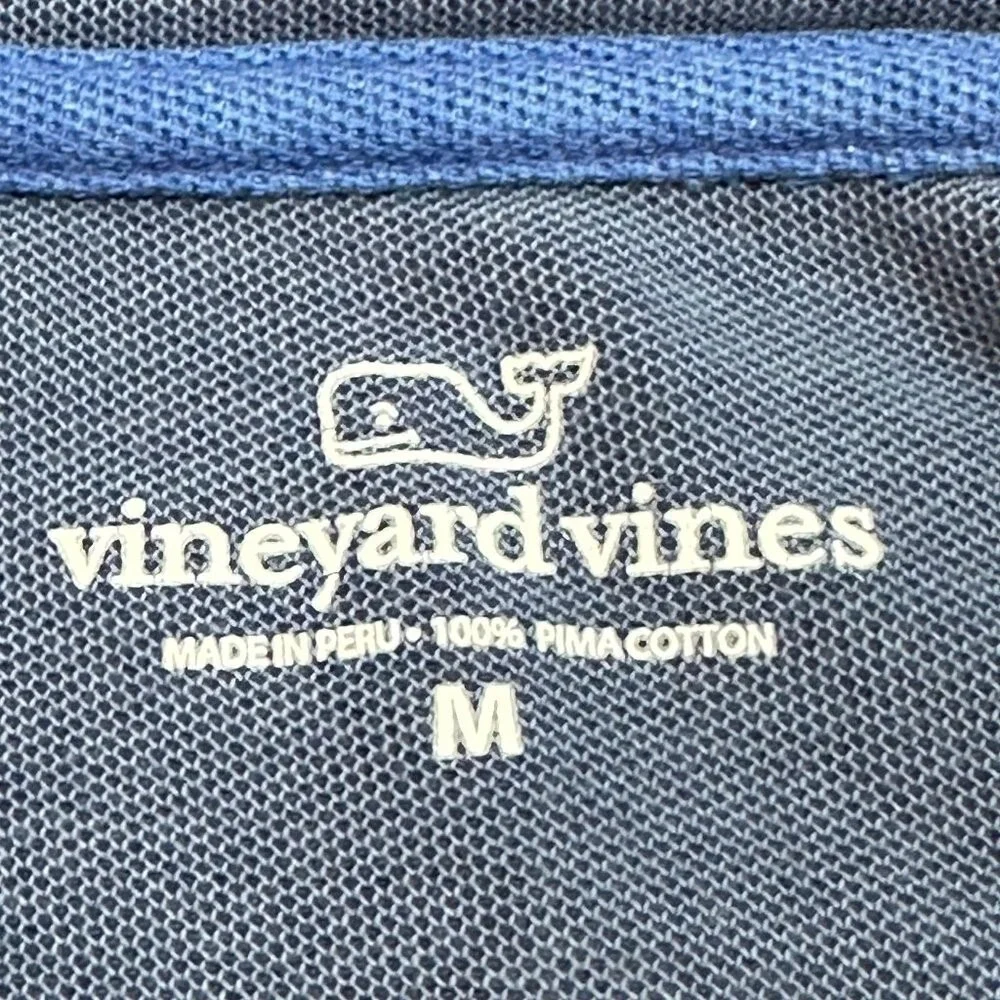Vineyard Vines‎ Saltwater Quarter Zip Pullover Cotton Sweater 1K1154 Size Medium